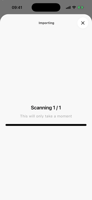 ScanKeeper checking selected photos for readable codes