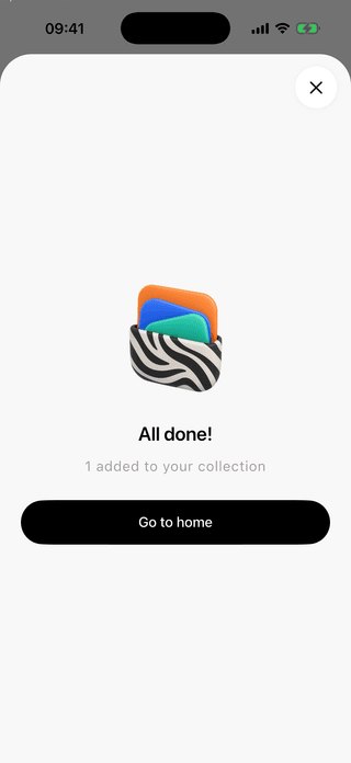 ScanKeeper confirming that a batch of photos finished importing