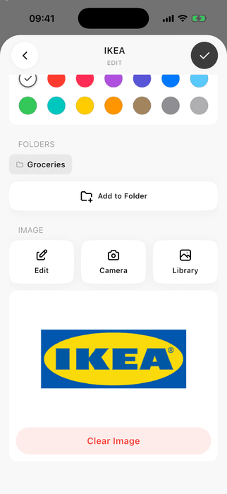 ScanKeeper card editor showing additional saved card details